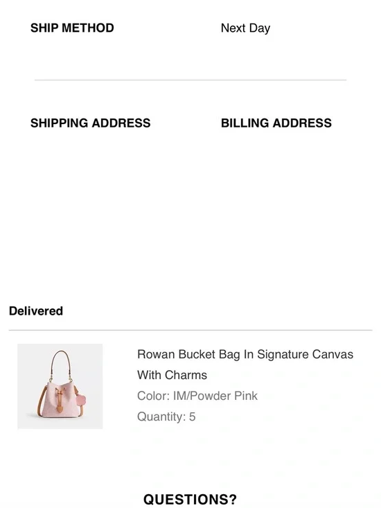 Coach Pink Signature Bucket Shoulder Bag with Gold-Tone Accents - Picture 3 of 6